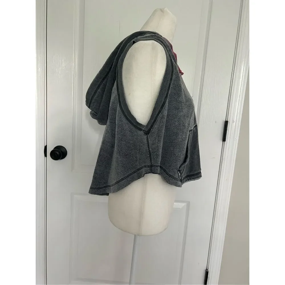 NWOT Free People Movement Pullover Sleeveless Hooded Top Size XS 77% Polyester 2